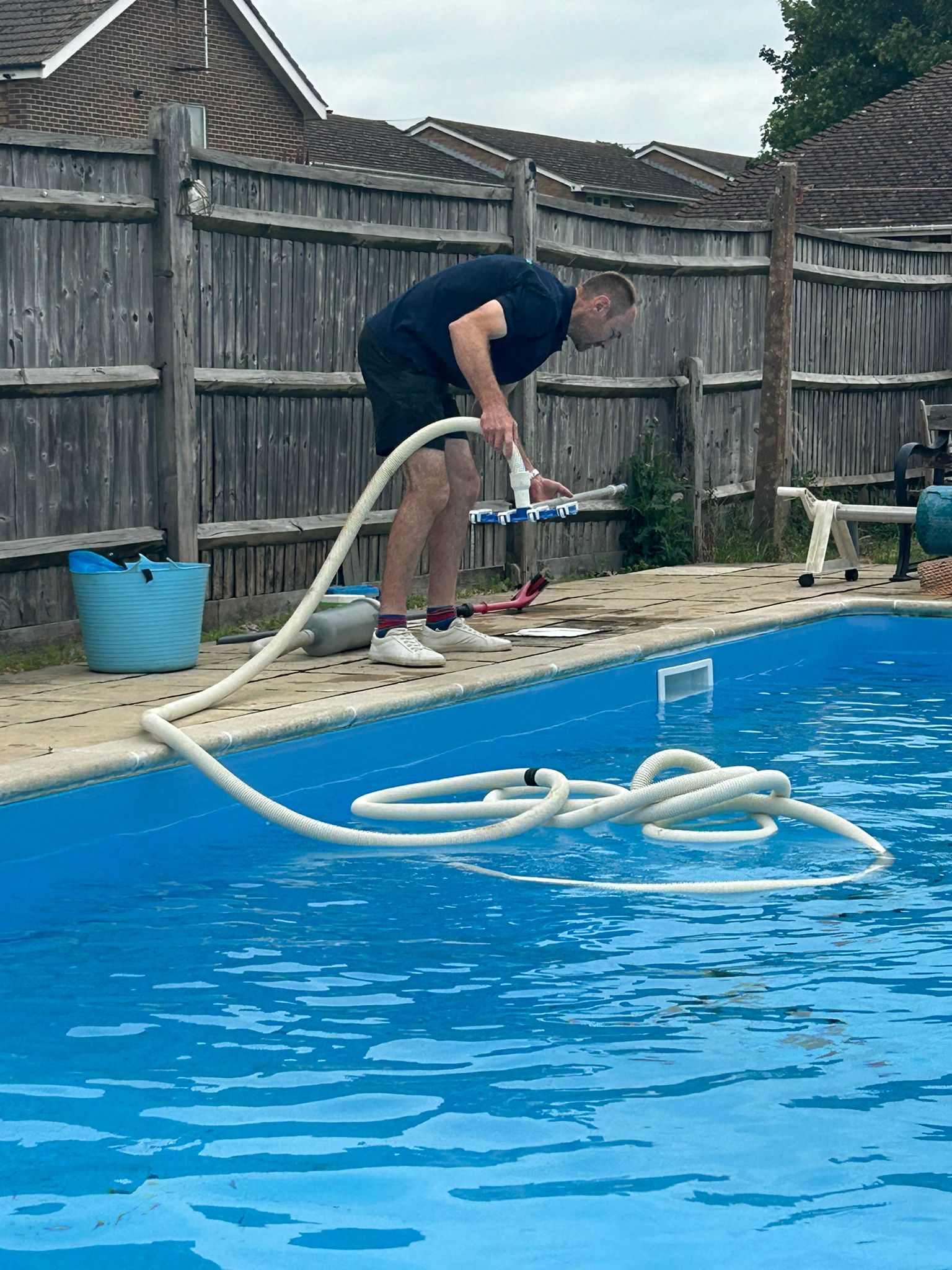 A maintained outdoor swimming pool in Sussex